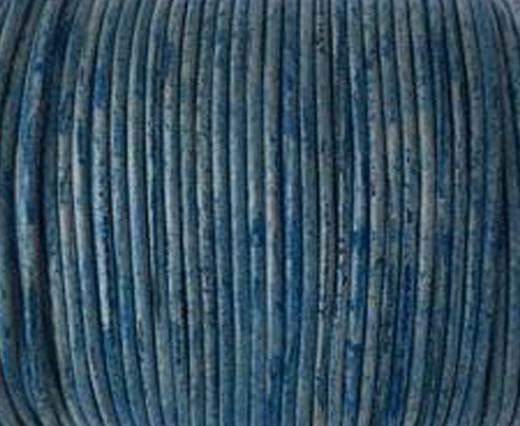 Round Leather Cord -1mm-  Vintage Sky Blue