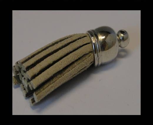Tussels-Suede-Silver Caps-Beige-30mm