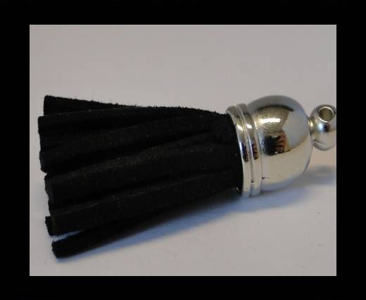 Tussels-Suede-Silver Caps-Black-30mm