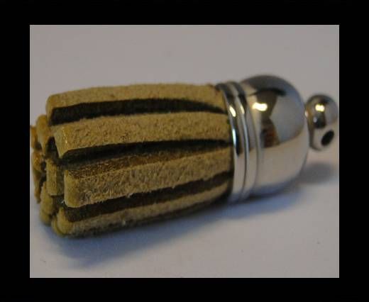 Tussels-Suede-Silver Caps-Camel-30mm
