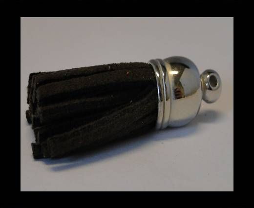 Tussels-Suede-Silver Caps-Coffee-30mm
