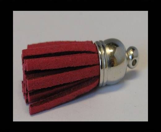 Tussels-Suede-Silver Caps-Fuchsia-30mm
