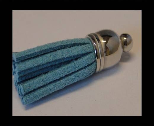 Tussels-Suede-Silver Caps-Tuquoise-30mm