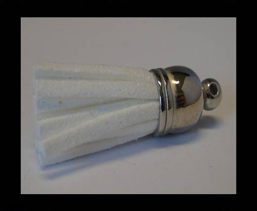 Tussels-Suede-Silver Caps-White-30mm