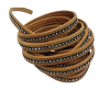 10MM Flat Nappa with Swarovski -Camel