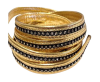 10MM Flat Nappa with Swarovski -Gold