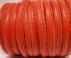 Round stitched nappa leather cord 5MM-Red