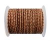 Round Braided Leather Cord SE/B/2011-Pumpkin - 5mm