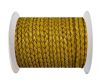 Round Braided Leather Cord SE/B/2020-Mustard-6mm