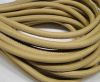 Round stitched nappa leather cord 6mm-Sand