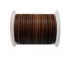 Round Leather Cord - 3mm - Vintage Dark Natural