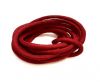 Real silk cords with inserts - 8 mm - Ruby Red