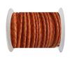 Round Braided Leather Cord SE/B/Neon Orange-3mm