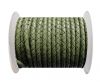Round Braided Leather Cord SE/B/18-Asparagus - 5mm