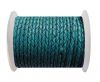 Round Braided Leather Cord SE/B/11-Bermuda Blue - 4mm