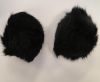 Rabbit Fur Pom Pom-Black-8cms