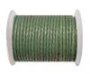 Round Braided Leather Cord SE/B/2015-Forest Green - 4mm