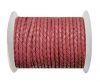 Round Braided Leather Cord SE/B/2017-Berry - 4mm