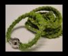 Braided Round Hair-on Leather-Grass Green-5mm