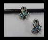 Zamak part for leather CA-4978-5mm-Turquoise