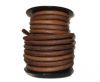 Round leather Cords - 6mm - Dark Natural