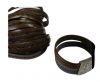 Design Embossed Leather Cord - 10mm - Ceasar style-Dark Brown