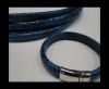 Real Regaliz-Leather-Snake Style 2-10mm*6mm-Blue