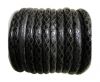 imitation nappa leather 4mm Snake-Style-Oblong-Black