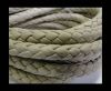 Fine Braided Nappa Leather Cords-8mm-CREAM