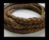Fine Braided Nappa Leather Cords-Dark beige-8mm