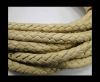 Fine Braided Nappa Leather Cords  - beige-cream-6mm