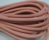 Round stitched nappa leather cord Light coral-6mm