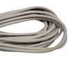 Round stitched nappa leather cord Ivory -4mm