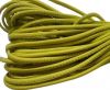 Round stitched nappa leather cord Yellow -2,5mm