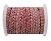 Choti-Flat 3-ply Braided Leather -5mm-Red white base