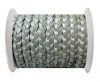 Flat 3-ply Braided Leather-SE-Metallic Silver-10MM