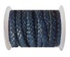 Choti-Flat 3-ply Braided Leather --5MM- SE DARK VINTAGE BLUE