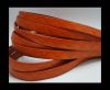 Flat Italian Leather- Stripes -10mm- Orange