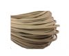 Flat leather Italian  - 4 mm - beige