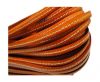 Flat Leather Italian Stitched 5mm - Orange