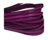 Flat leather Italian with stitch - 5 mm - violet