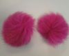 Fox Fur Pom Pom-Fuchsia -10cms