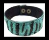 Hair-on bracelet-Zebra Blue-20mm