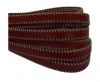 Italian Flat Leather- Side Stitched - Red