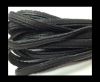 Italian Leather with Fabric - Black -10mm
