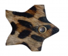 KC-Key Cord Star Shape 4cm leopard hair-on