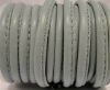 Round stitched nappa leather cord 5MM-Grey