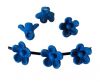 Metal Beads-Flower-Blue Zircan-8mm