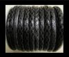 faux nappa leather 6mm Snake-Style-Oblong-Black