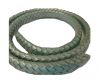 Oval Regaliz braided cords - 10mm-Metallic Mint